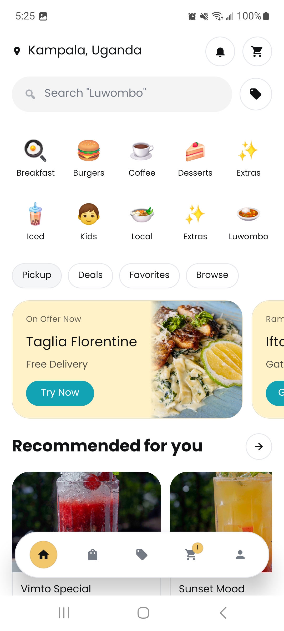 TLC App — Browse menu